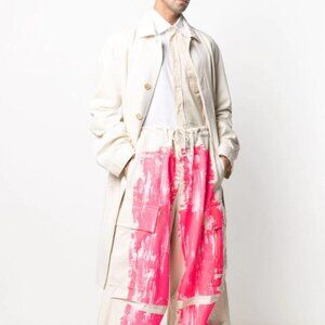BNWT SS21 MARNI OFF WHITE DENIM TRENCH COAT 48 & 50